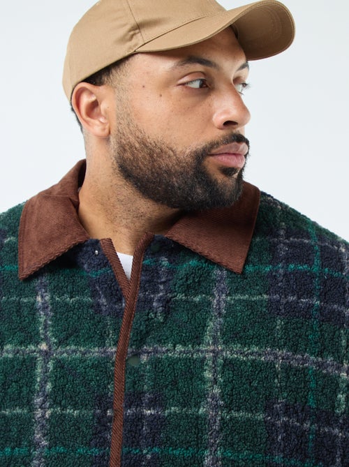 Veste chaude réversible avec velours - Kiabi