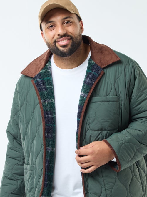 Veste chaude réversible avec velours - Kiabi