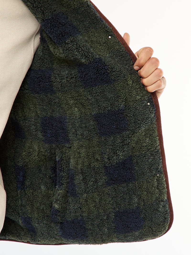 Veste chaude réversible Bleu - Kiabi