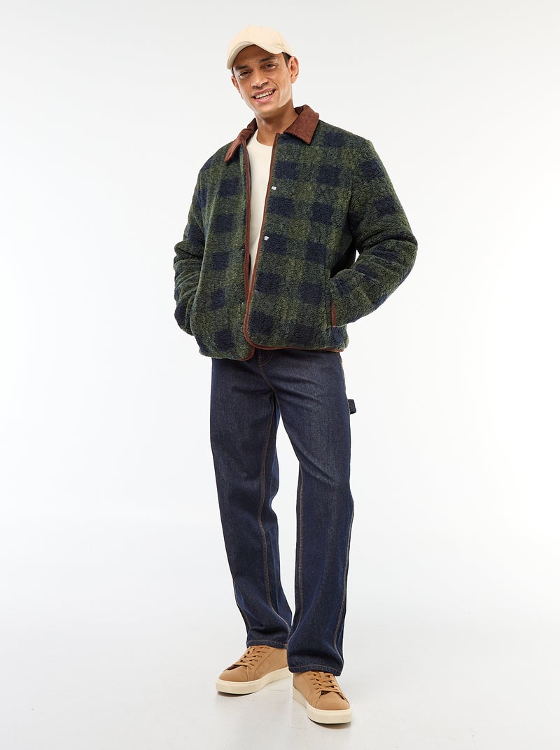 Veste chaude réversible Bleu - Kiabi