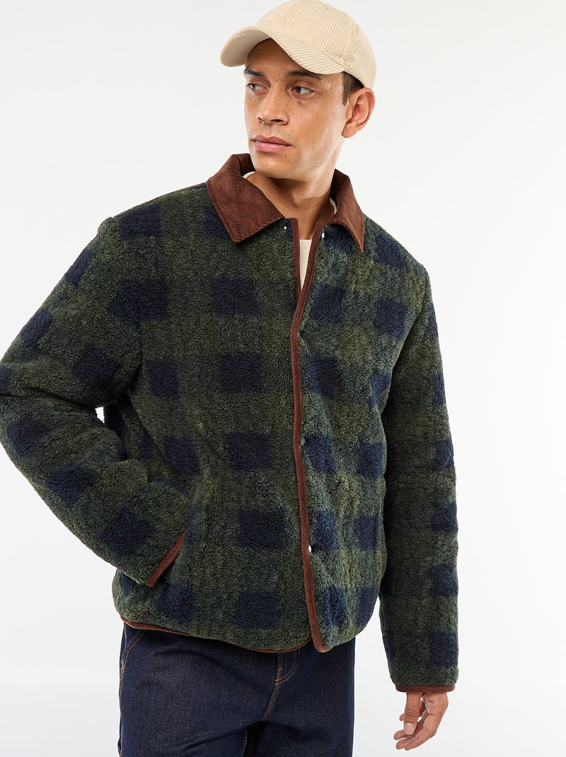 Veste chaude réversible Bleu - Kiabi