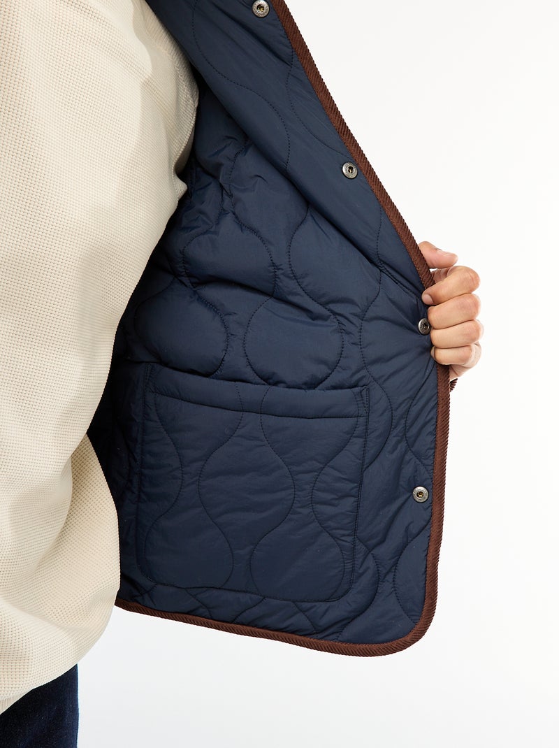 Veste chaude réversible Bleu - Kiabi