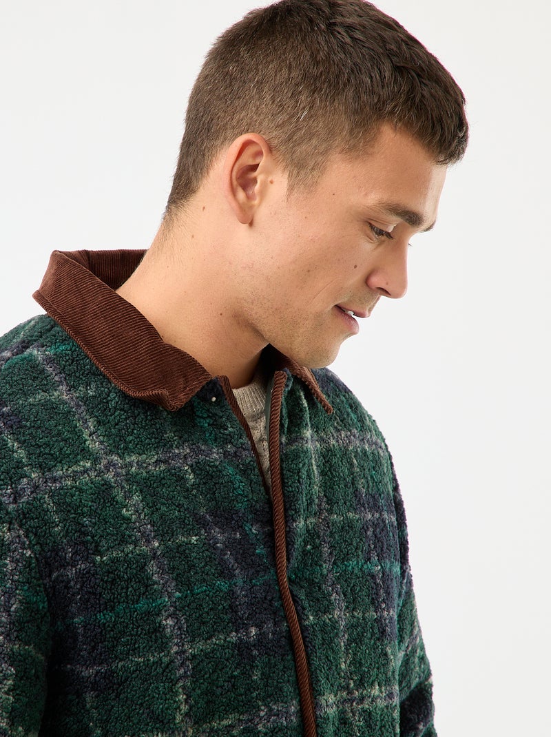 Veste chaude réversible Kaki - Kiabi