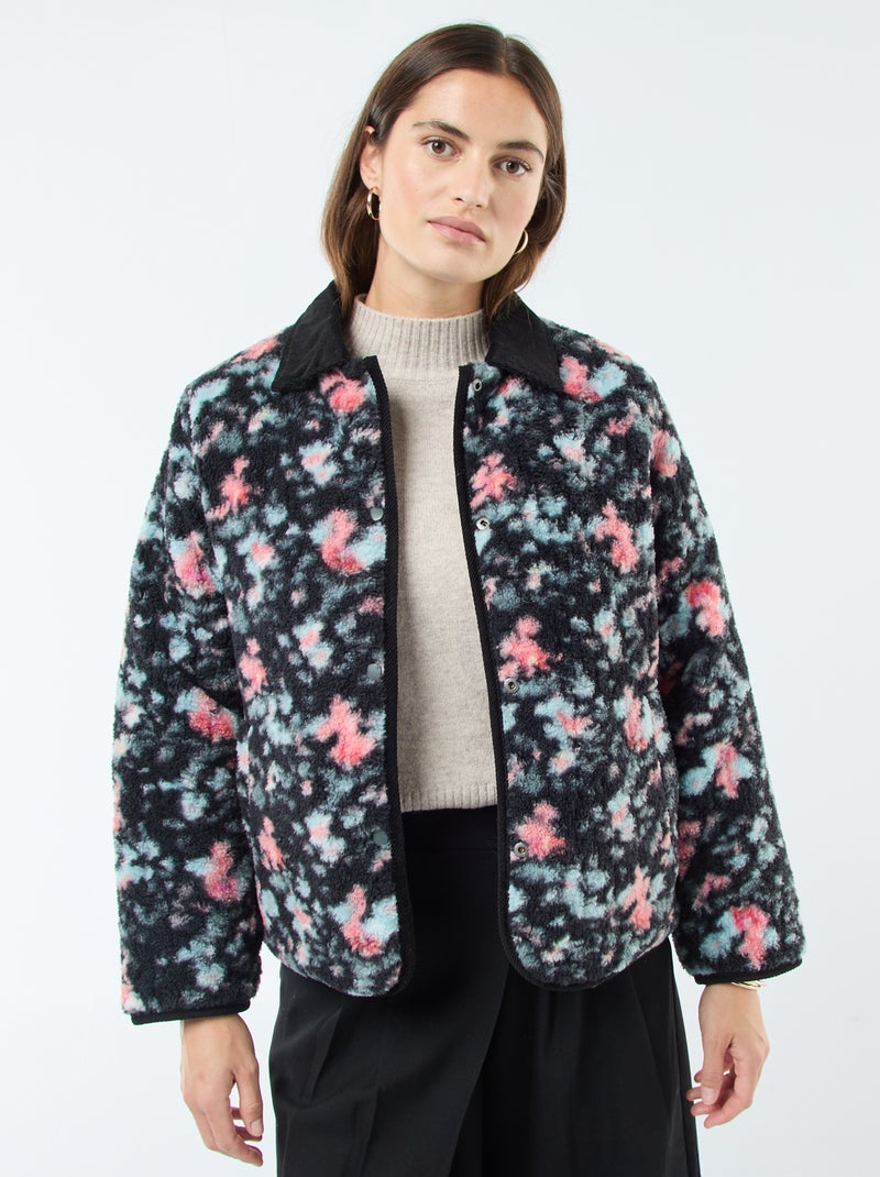 Veste chaude réversible Kaki Femme Kiabi - Main Image