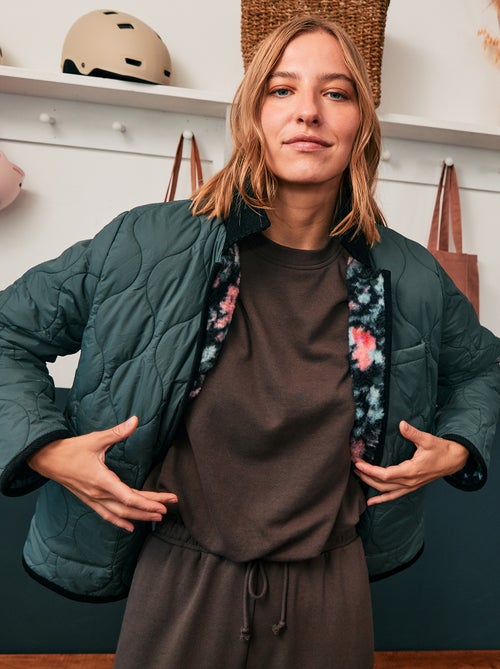 Veste chaude réversible - Kiabi