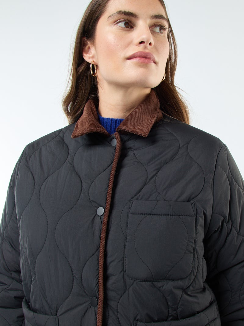 Veste chaude réversible Noir - Kiabi