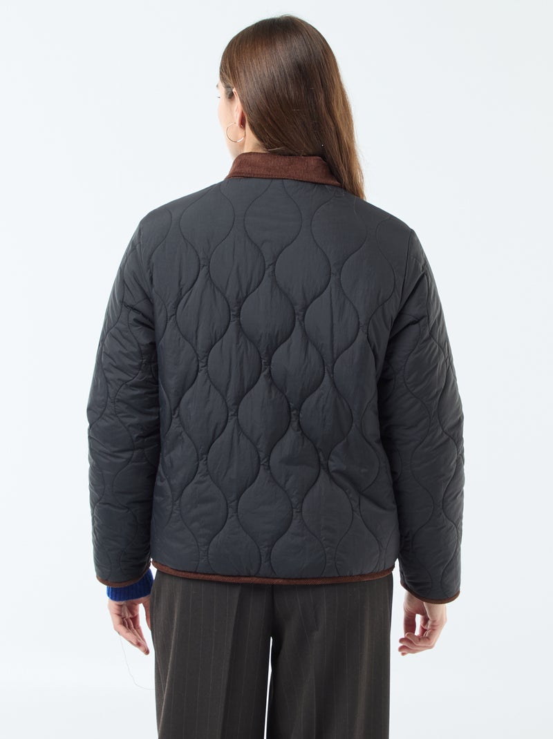 Veste chaude réversible Noir - Kiabi