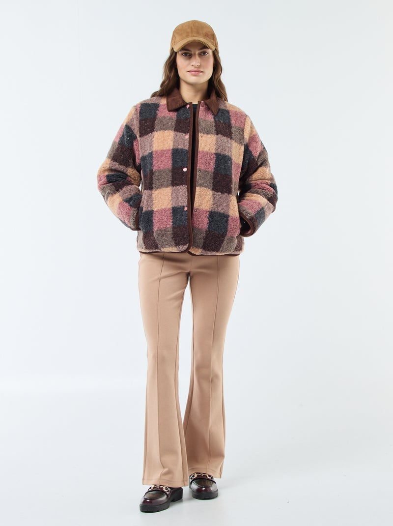 Veste chaude réversible Rose - Kiabi