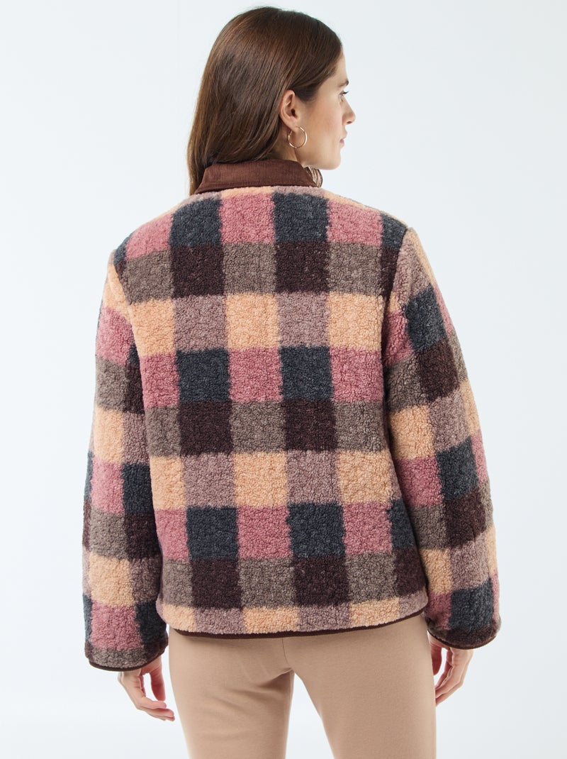 Veste chaude réversible Rose - Kiabi