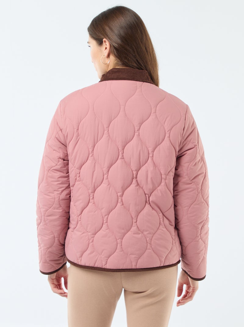 Veste chaude réversible Rose - Kiabi