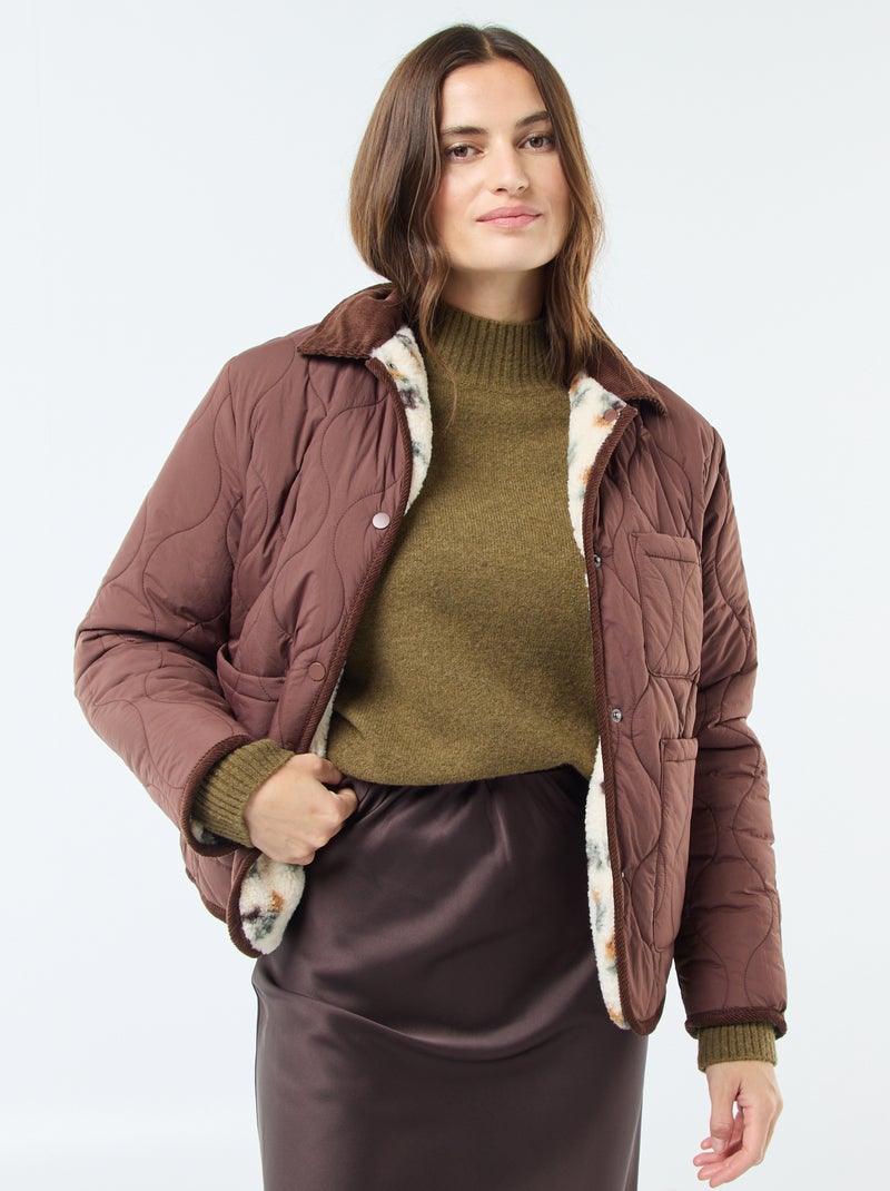 Veste chaude réversible Rouge - Kiabi