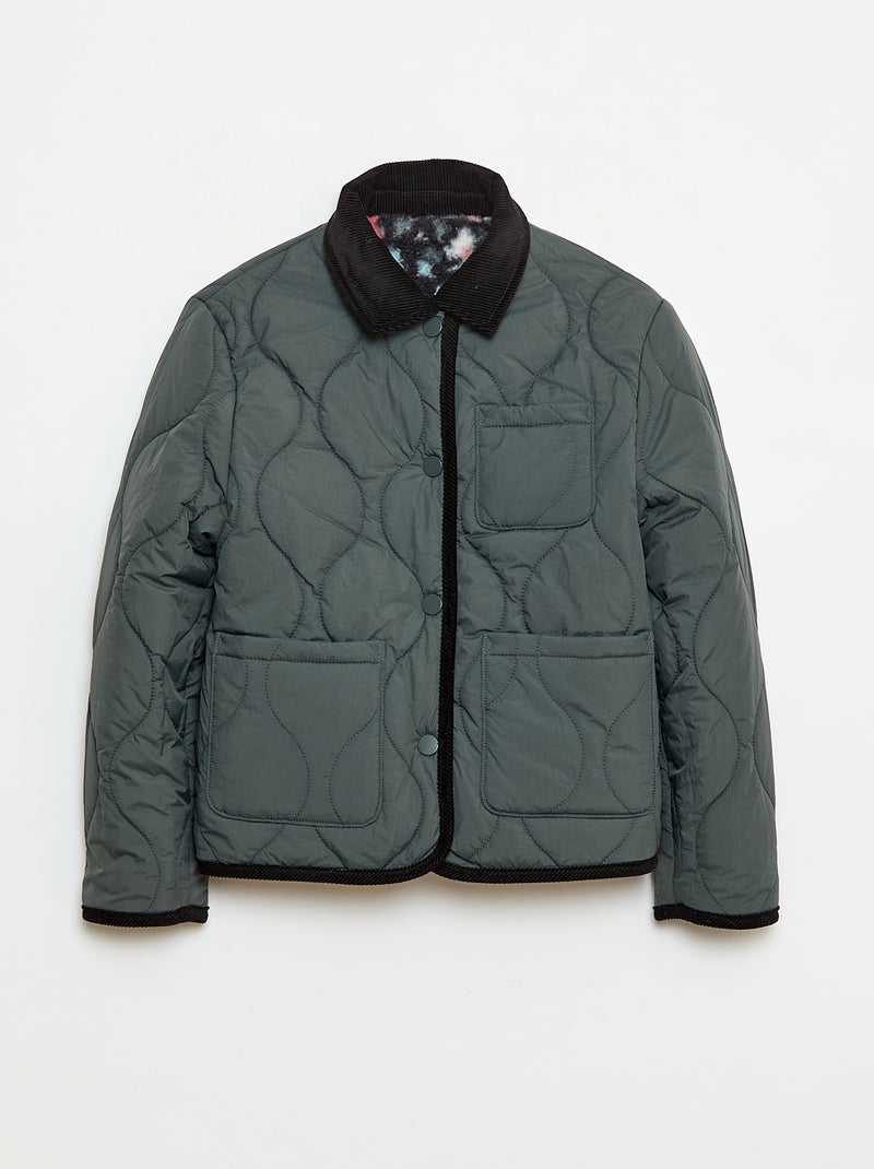 Veste chaude style workwear réversible Bleu - Kiabi