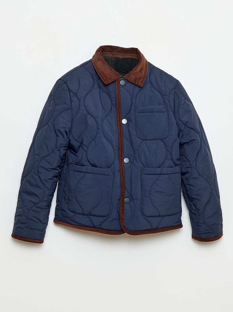 Veste chaude style workwear réversible Bleu - Kiabi