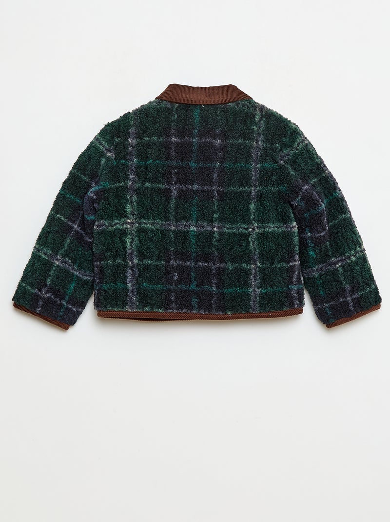 Veste chaude style workwear réversible Bleu/vert - Kiabi