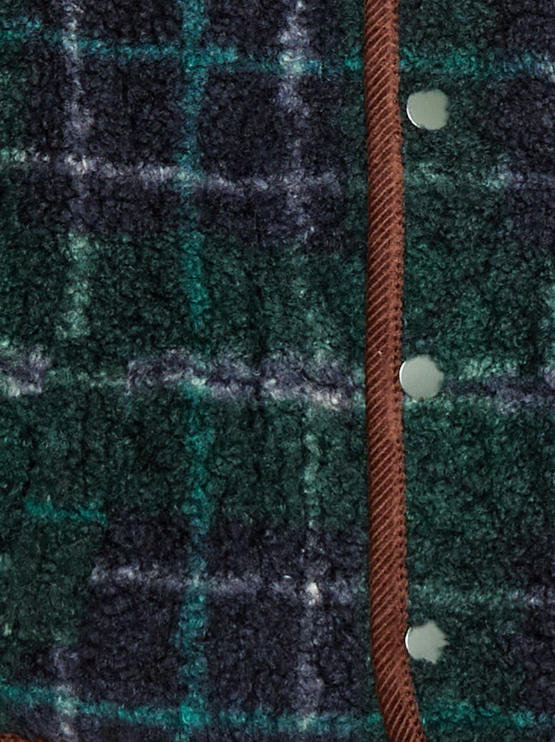 Veste chaude style workwear réversible Bleu/vert - Kiabi