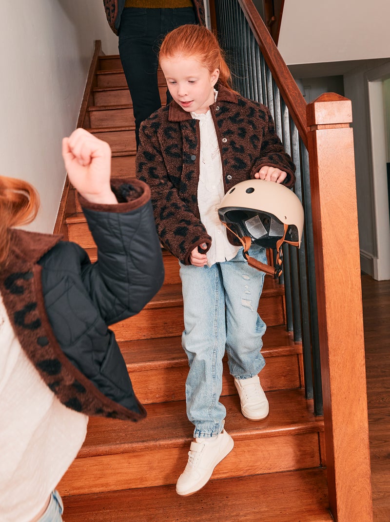 Veste chaude style workwear réversible Léopard - Kiabi