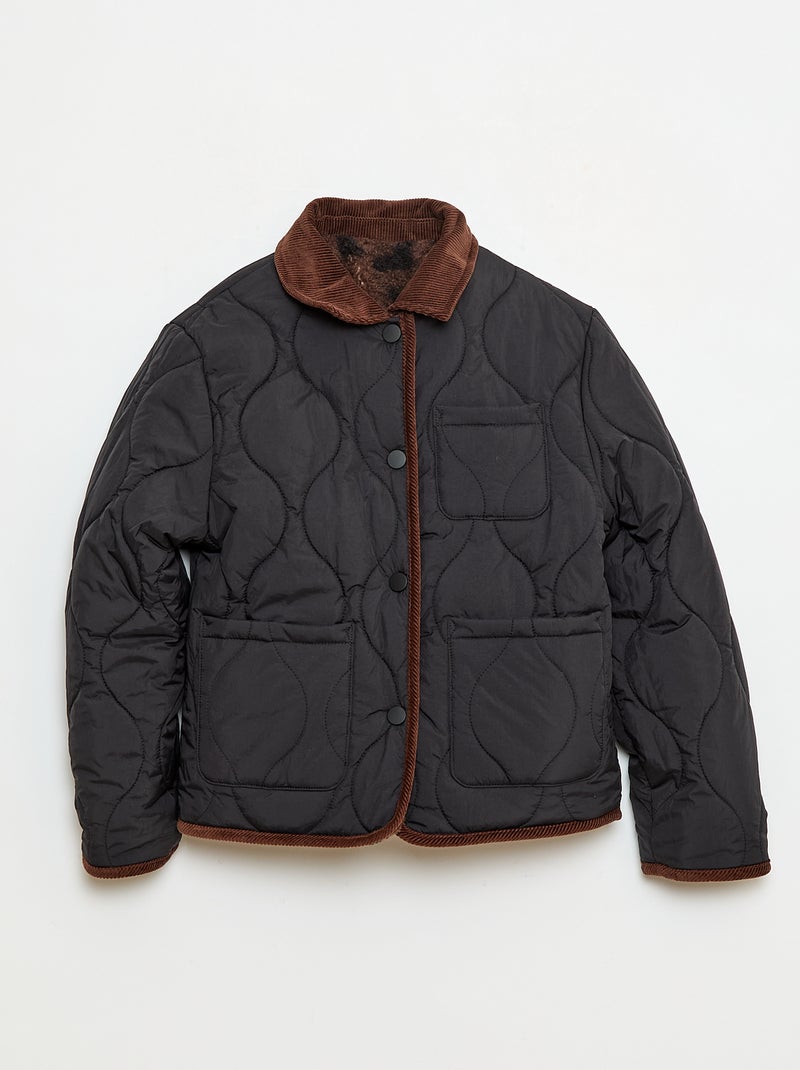 Veste chaude style workwear réversible Léopard Fille Kiabi