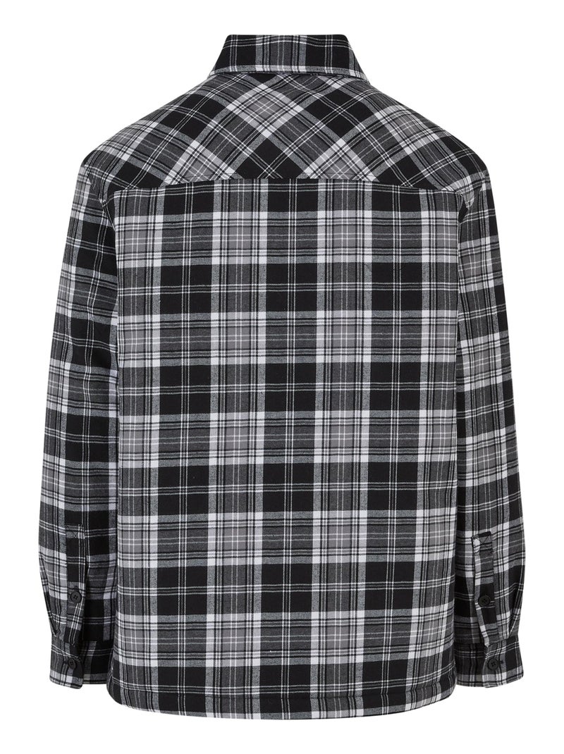 Veste-chemise motif/style à carreaux - urban classics Noir Blanc - Kiabi