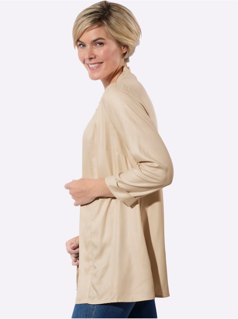 Veste Chemisier 100% Viscose - Taille Standard - Witt Sable - Kiabi