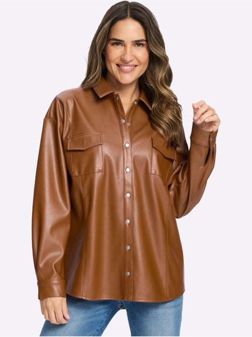 Veste Chemisier Coupe Ample - Taille Standard - Moda Vilona - Kiabi Veste Chemisier Coupe Ample - Taille Standard - Moda Vilona - Kiabi