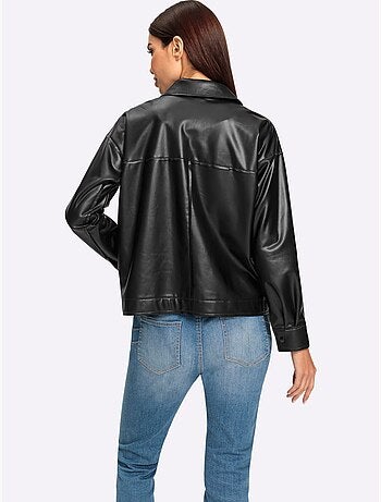 Veste Chemisier Imitation Cuir Souple - Taille Standard - Helline