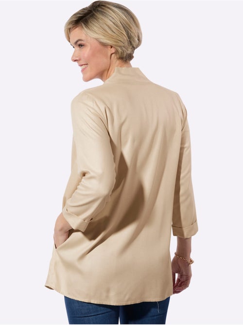 Veste chemisier légère à manches 3/4 avec poches cousues - Taille standard - Witt - Kiabi Veste chemisier légère à manches 3/4 avec poches cousues - Taille standard - Witt - Kiabi
