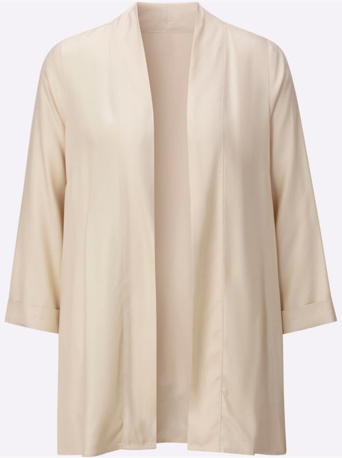 Veste chemisier légère à manches 3/4 avec poches cousues - Taille standard - Witt - Kiabi Veste chemisier légère à manches 3/4 avec poches cousues - Taille standard - Witt - Kiabi