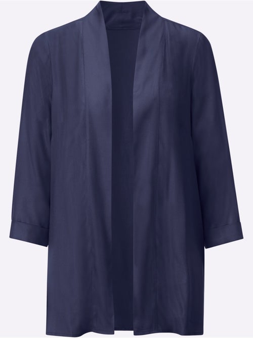 Veste chemisier légère en viscose avec manches 3/4 et poches - Taille standard - Witt - Kiabi