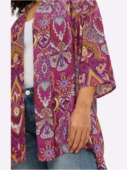 Veste Chemisier Motif Floral - Taille Standard - Sheego - Kiabi