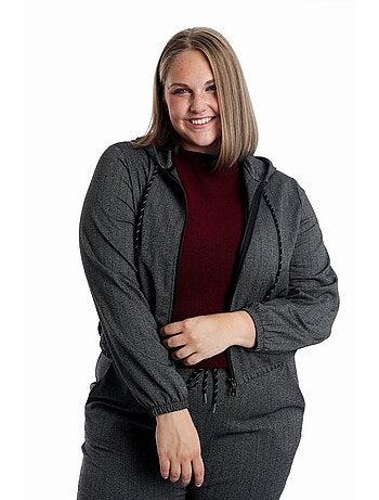 Veste chiné à capuche PAPRIKA