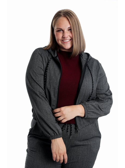 Veste chiné à capuche PAPRIKA - Kiabi