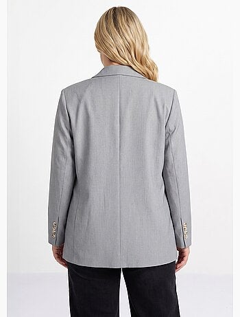 Veste chinée 2 boutons col tailleur - afibel