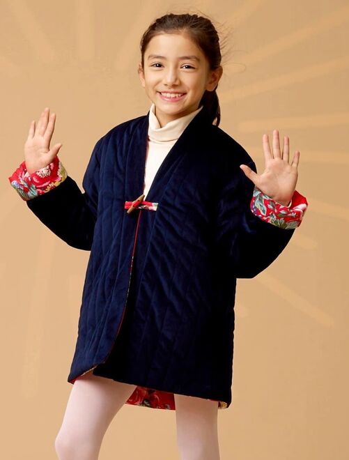 Manteau fille 12 ans avec capuche bleu marine - Kiabi - 12 ans