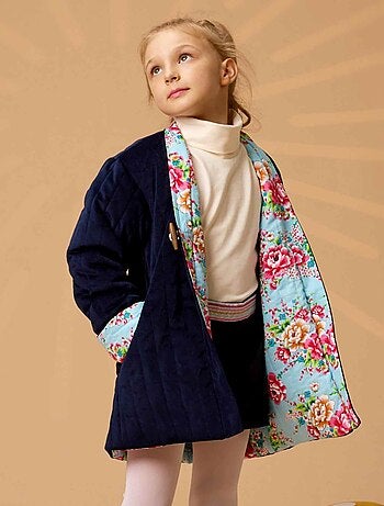 Veste Chinoise Réversible Fleurie KIM - La Faute à Voltaire