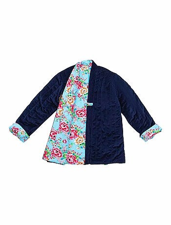 Veste Chinoise Réversible Fleurie KIM - La Faute à Voltaire