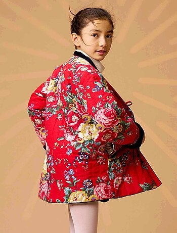 Veste Chinoise Velours Réversible Fleurie KIM - La Faute à Voltaire