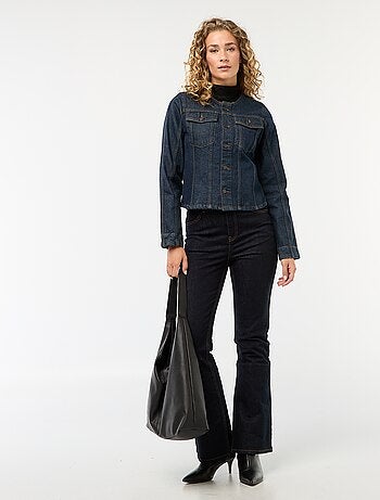 Veste cintrée en denim brut