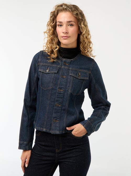Veste cintrée en denim brut - Kiabi