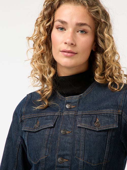 Veste cintrée en denim brut - Kiabi