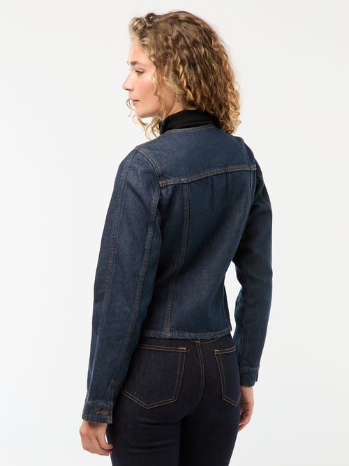 Veste cintrée en denim brut - Kiabi