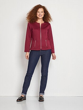 Veste cintrée sans col
