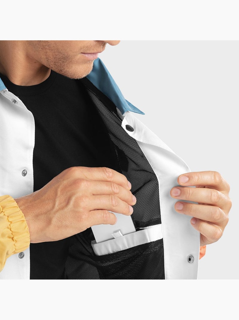 Veste coach homme lifestyle homme mentawai Blanc - Kiabi