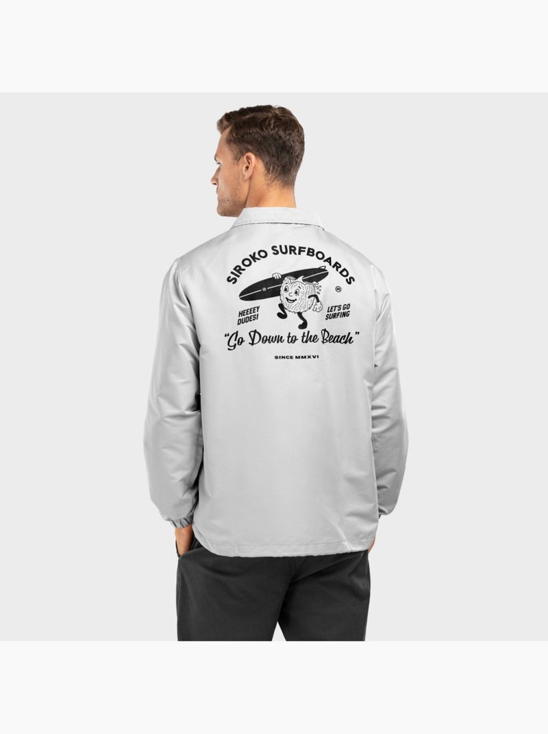 Veste coach homme lifestyle homme north shore Blanc Gris - Kiabi