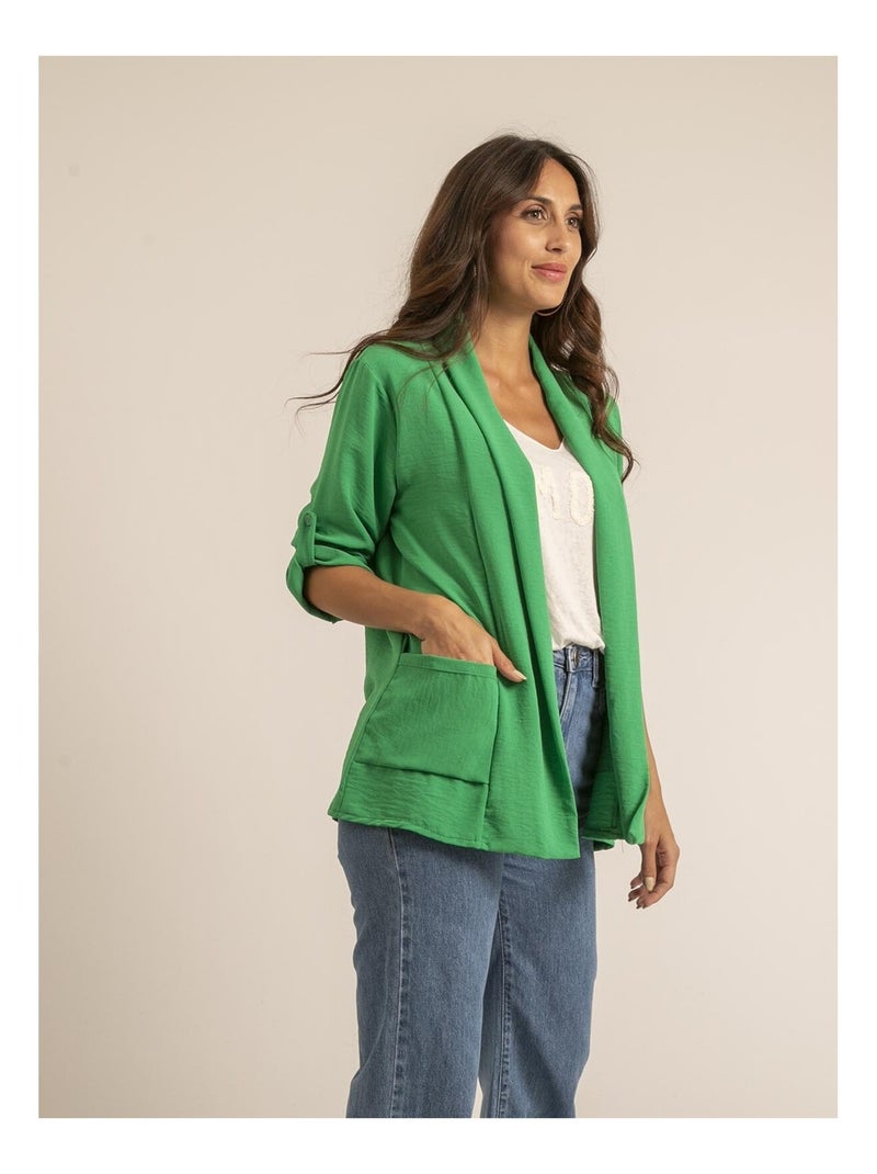 Veste col châle ULIPA Vert - Kiabi