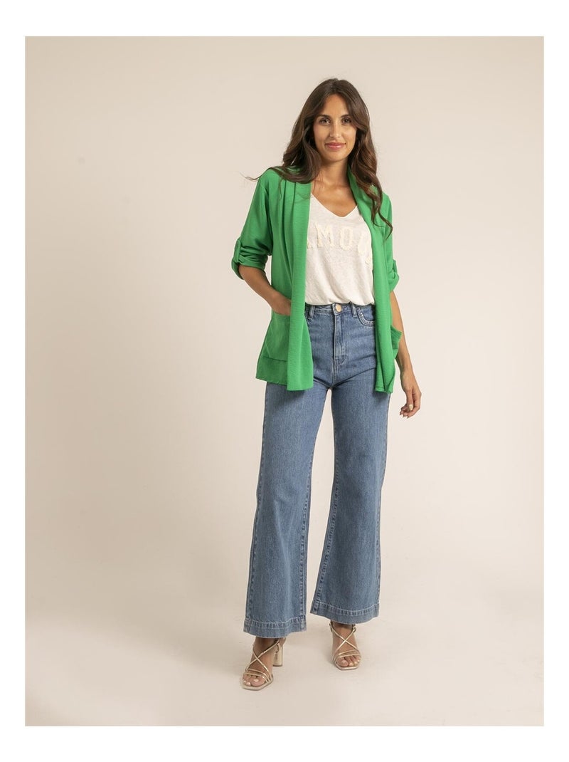 Veste col châle ULIPA Vert - Kiabi