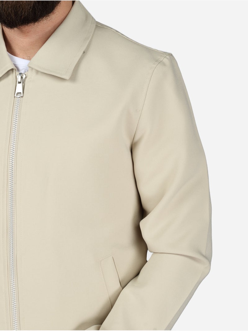 Veste col chemise - Frilivin Beige - Kiabi