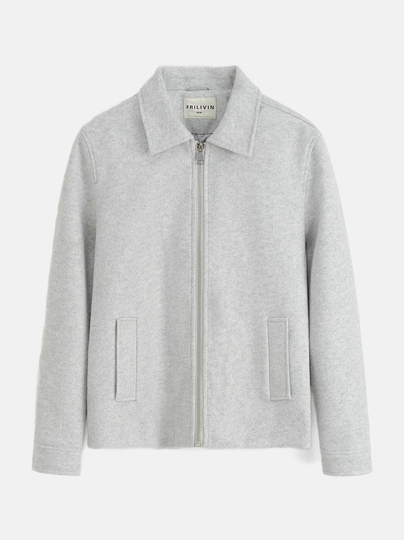 Veste col chemise Gris - Kiabi