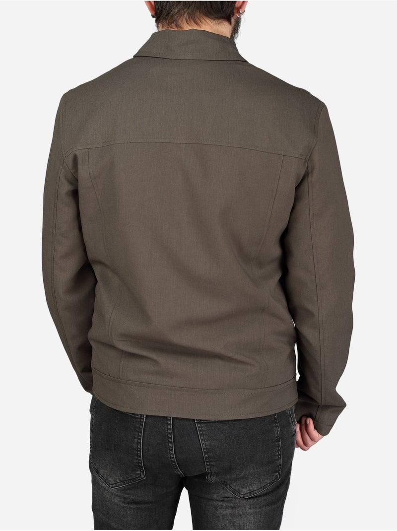 Veste col chemise Vert - Kiabi