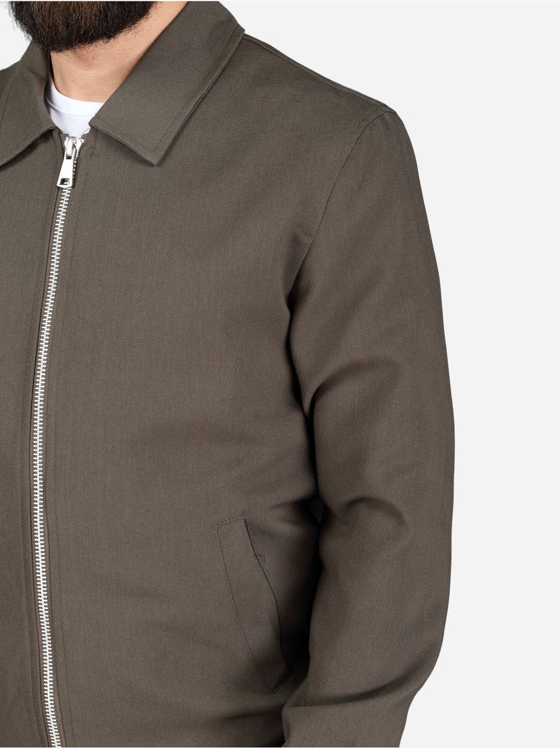Veste col chemise Vert - Kiabi