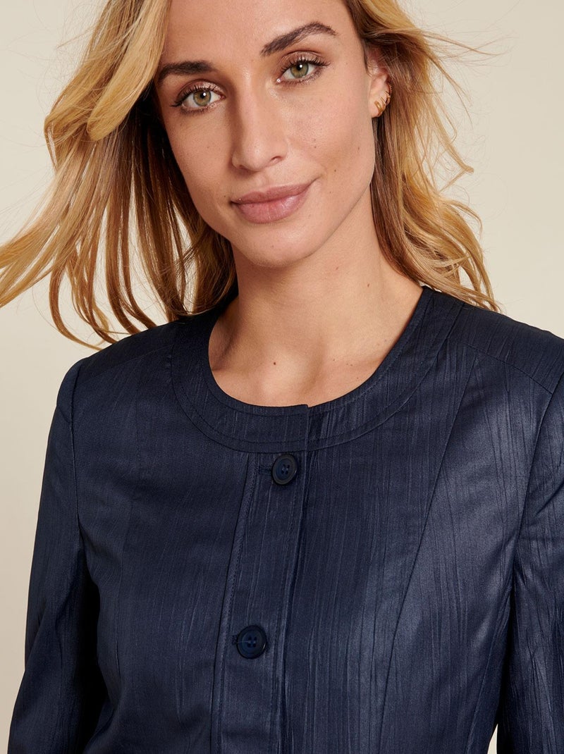 Veste col rond - Damart Bleu marine - Kiabi